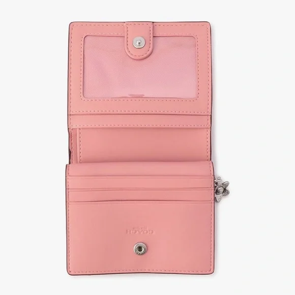 Pink Coach Bi-Fold Wallet, Daisy Print bubblegum color - Picture 6 of 16